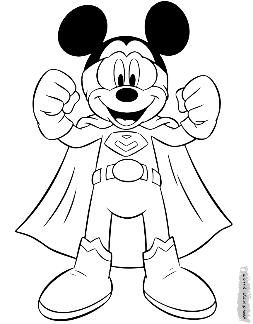 Mickey Mouse Printable Coloring Pages - Printable Templates