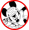 Mickey Mouse skateboarding coloring page