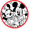 Mickey Mouse and friends coloring page