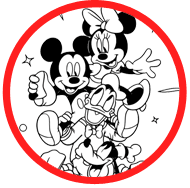 Mickey Mouse & Pluto coloring page