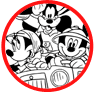 Mickey Mouse and friends coloring page