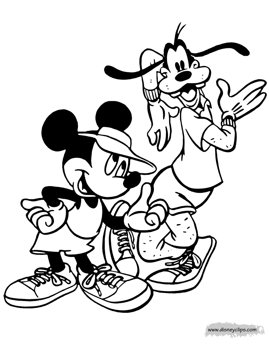 Mickey Mouse & Friends Coloring Pages (6) | Disneyclips.com