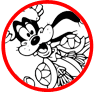 Mickey Mouse and Goofy coloring page