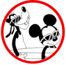 Mickey Mouse, Donald Duck and Goofy coloring page