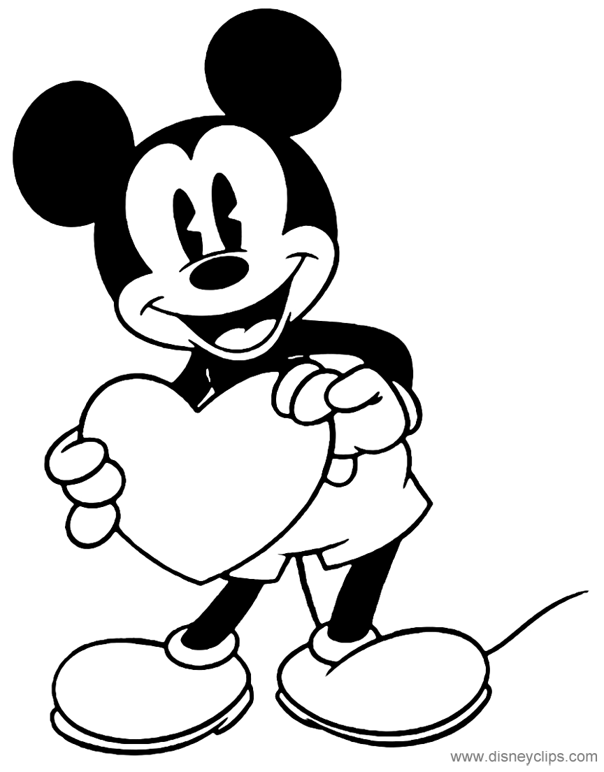 Disney Valentine's Day Coloring Pages (3) | Disneyclips.com