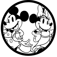 Mickey and Minnie Mouse coloring page