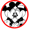 Classic Mickey and Minnie Mouse coloring page