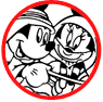 Mickey and Minnie Mouse coloring page