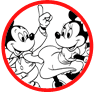 Mickey and Minnie Mouse coloring page