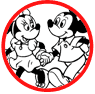 Mickey and Minnie Mouse coloring page