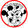 Mickey and Minnie Mouse coloring page