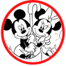 Mickey and Minnie Mouse coloring page