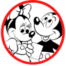 Mickey and Minnie Mouse coloring page