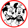 Mickey and Minnie Mouse coloring page