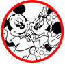 Mickey and Minnie Mouse coloring page