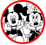 Mickey and Minnie Mouse coloring page
