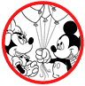 Mickey and Minnie Mouse coloring page