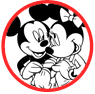 Mickey and Minnie Mouse coloring page