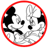 Mickey and Minnie Mouse coloring page