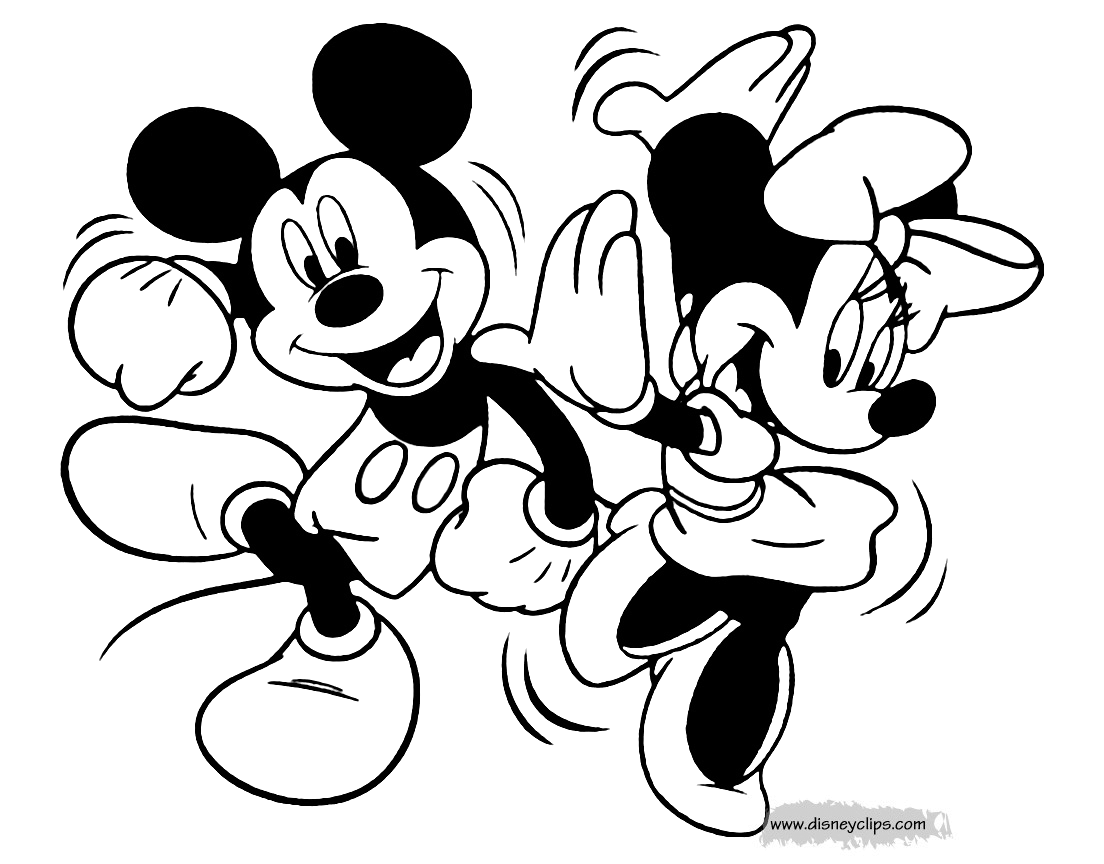 mickey and minnie coloring pages