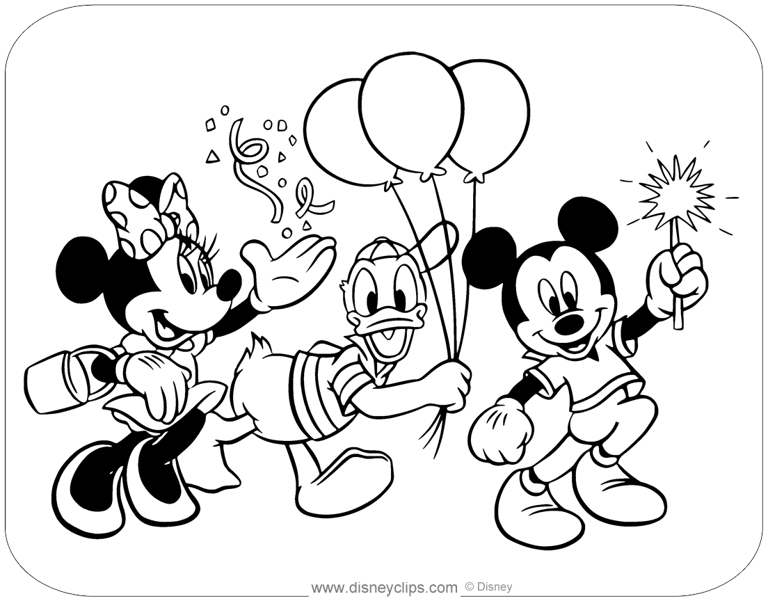 Mickey Mouse & Friends Coloring Pages | Disneyclips.com