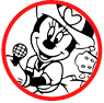 Mickey, Minnie Mouse and Goofy coloring page