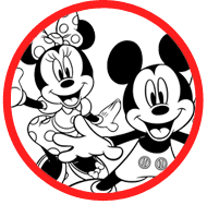 Mickey, Minnie & Pluto coloring page