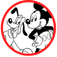 Mickey, Minnie & Pluto coloring page