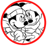 Mickey and Minnie Mouse coloring page