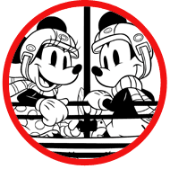 Classic Mickey and Minnie coloring page