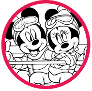 Mickey and Minnie Valentine's Day coloring page