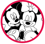 Mickey & Minnie Valentine's Day coloring page