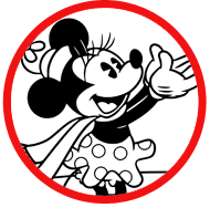 Classic Mickey and Minnie coloring page