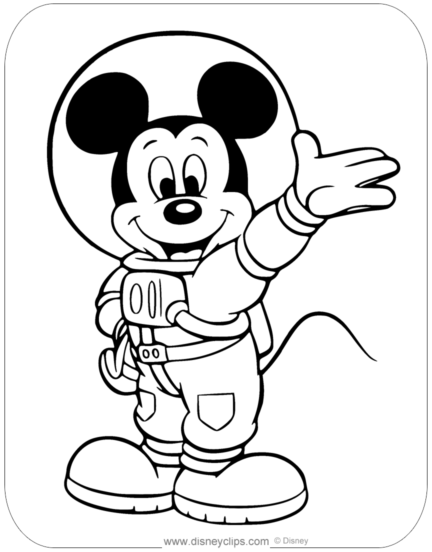Mickey Mouse Coloring Pages: Occupations | Disneyclips.com