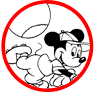 Mickey Mouse baseball coloring page