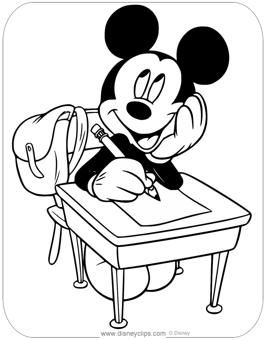 Misc. Mickey Mouse Coloring Pages (2) | Disneyclips.com