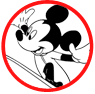 Mickey Mouse surfing coloring page