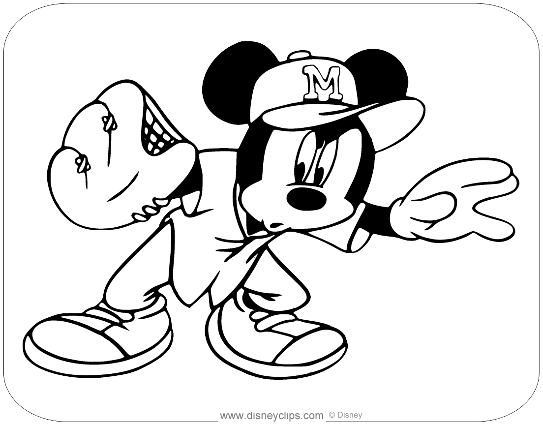 Mickey Mouse Hockey Coloring Page - NetArt