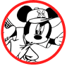 Mickey Mouse baseball coloring page