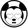 Mickey Mouse emoji coloring page