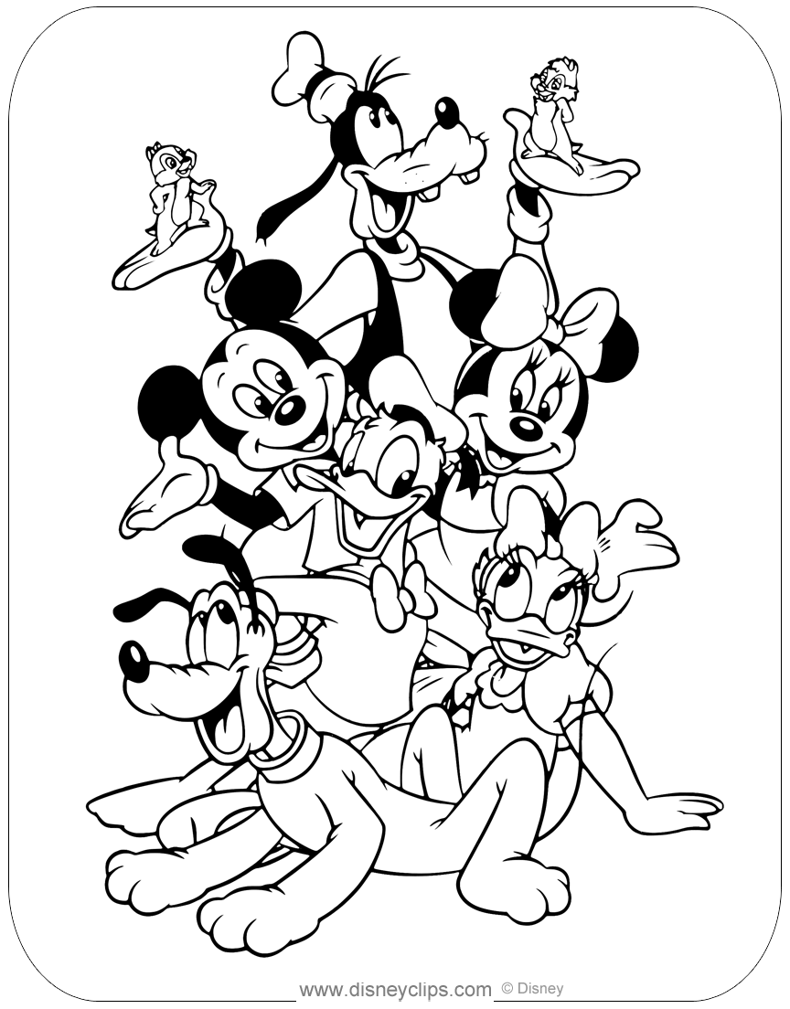 Printable Mickey Mouse & Friends Coloring Pages | Disneyclips.com