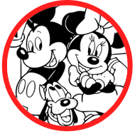 Mickey, Minnie & Pluto coloring page