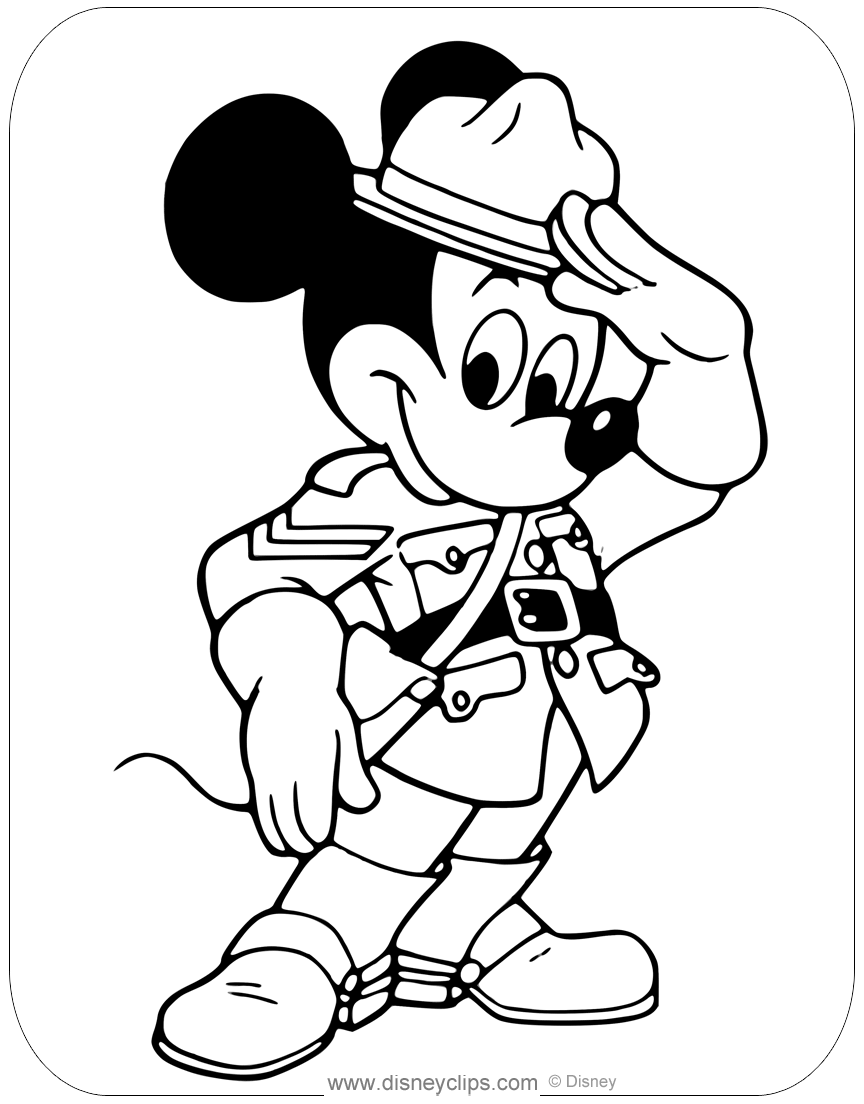 mickey mouse coloring pages occupations  disneyclips