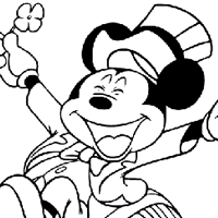 Mickey Mouse St-Patrick's Day coloring page