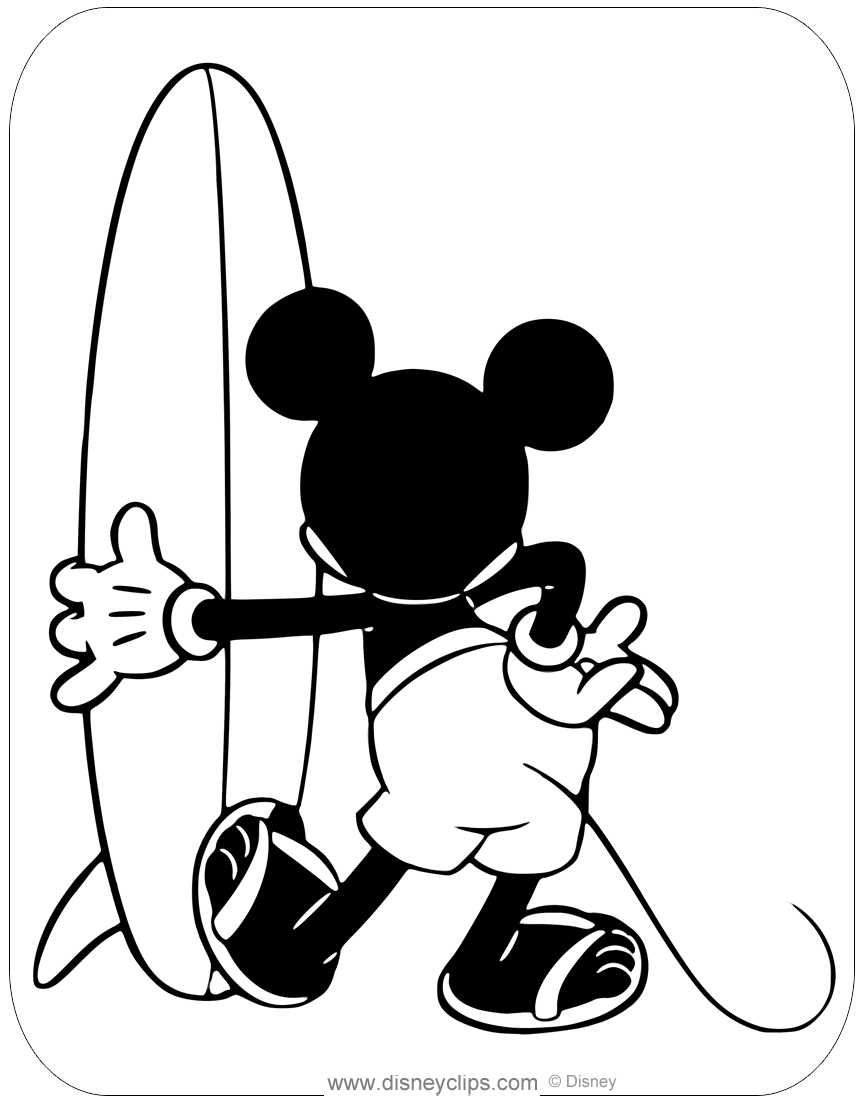 Mickey Mouse Misc. Sports Coloring Pages
