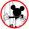 Mickey Mouse surfing coloring page