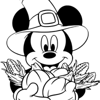 Mickey Mouse Thanksgiving coloring page