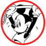Mickey Mouse weight-lifting coloring page
