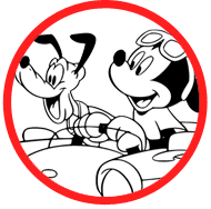Pluto & Mickey coloring page