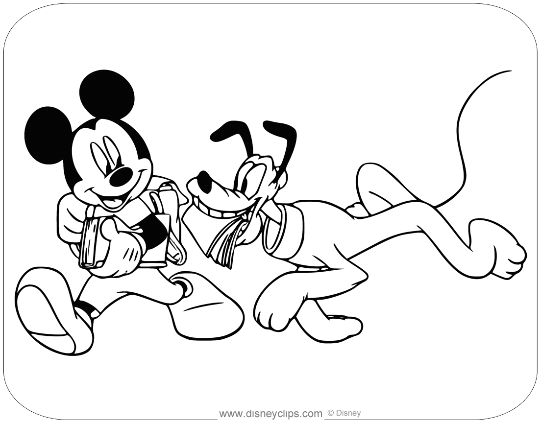 Mickey Mouse & Friends Coloring Pages (2) | Disneyclips.com